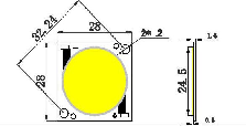 ̨- LED COB2828 40-80W 